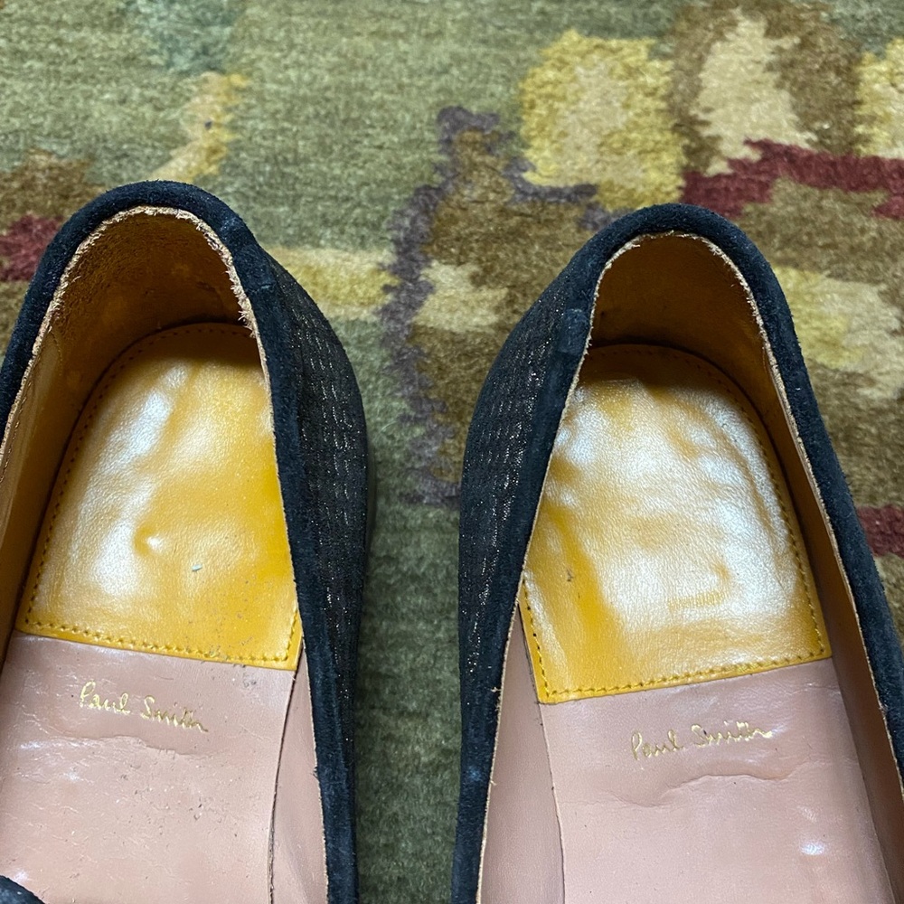 Paul Smith Steven Black & Gold Loafers With Tassel Sz 39,9 Women’s - Picture 15 of 15